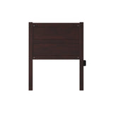 AFI, NoHo Solid Wood Panel Headboard with Attachable USB Charger, Twin, Espresso AFI