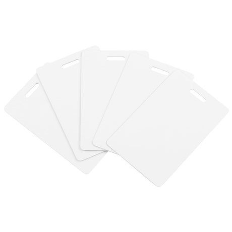 20 Pack Premium Blank PVC Cards with Slot Punch on Short Side - Vertical Slot Punch Blank ID Cards- CAETOUNG CR80 30 Mil Graphic Quality White Plastic Cards for Photo ID Badge Printers CAETOUNG