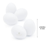 SunGrow Fake Wooden Eggs to Train Birds from Laying in The Nesting Boxes & to Stop from Eating Own Eggs, White Color, 5 Pack Suitable for Chicken and Duck SunGrow