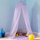 LionLively Purple Bed Canopy for Girls with Glow-in-The-Dark Stars, Princess Canopy Curtains Fits Single, Twin, Full, Queen Size Bed, Bedroom Accessories, Ceiling Tent