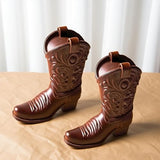 Japleed Cool Boot Shape Candle Molds, 3D Cowboy Chocolate Molds, Cowboy Boot Silicone Molds for Resin Candle Soap Wax Making, Silicone Fondant Jelly Ice Cake Decoration Mold for Crafts Baking Tool