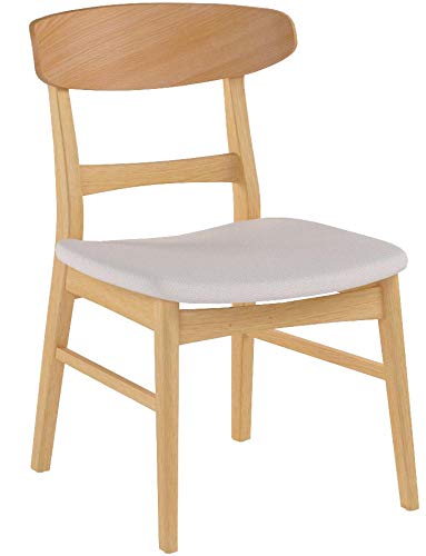 Christopher Knight Home Idalia Dining Chairs, 2-Pcs Set, Light Beige / Oak Finish - WoodArtSupply