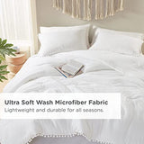 Codi White Boho Twin Comforter Set for Girls, Aesthetic Luxurious Pom Fringe Design Bedding,Cute Soft Washed Microfiber Bed Sets, Lightweight Chic,1 Comforter & 1 Pillowcase Codi