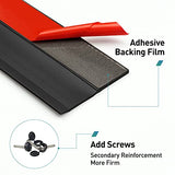 FCSOTSPS Garage Door Seal Top and Sides, 34.4FT Soft and Hard Composite Rubber Black Garage Door Weather Stripping Replacement, Universal Weatherproofing Garage Door Side Seal Strip FCSOTSPS