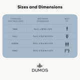 DUMOS Solid Wood Bed Frame, Twin Size Bed Base with Wood Slat Support, Sturdy, Stylish & Noise-Free Design, No Box Spring Needed, Easy Assembly, 12 in Natural Pine DUMOS
