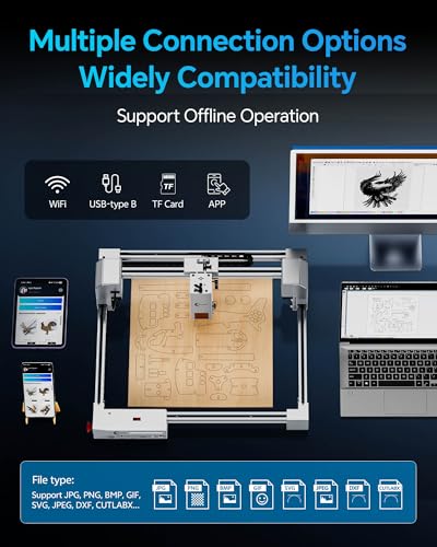 Carverall X1/JL9 20W Laser Engraver and Cutter with Air Assist, Laser Engraving Machine for Wood Metal Acrylic Glass Stone, Powerful DIY CNC Laser Cutter 11.8" x 11.8" 20000mW Class1 Carverall