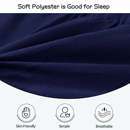 MAXYOYO Futon Mattress, Padded Japanese Floor Mattress Quilted Bed Mattress Topper, Extra Thick Folding Sleeping Pad Breathable Floor Lounger Guest Bed for Camping Couch, Navy, Full MAXYOYO
