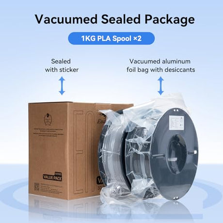 Creality 3D Printer Filament 1.75mm 4KG, PLA Filament Bulk +/- 0.02mm, 4 Pack 1kg Spool(2.2lbs) 3D Printing Filament Fits for Most FDM 3D Printers, Black White Blue Red Creality