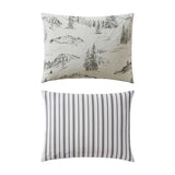 Eddie Bauer - Full/Queen Duvet Cover Set, Super Soft Bedding with Matching Sham(s), Bedding Set, Oeko-Tex Certified (Rocky Mountain Cabin Grey, Full/Queen) Eddie Bauer