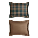 Eddie Bauer - Queen Comforter Set, Soft & Smooth Printed Bedding with Solid Reverse, 3 Piece Bed Set with Matching Pillowcases (Huntley Plaid Brown) Eddie Bauer
