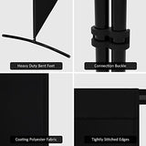 Kokorona 3 Panel Room Divider, 6FT Tall Folding Privacy Screen Wall Dividers, Portable Privacy Screen Freestanding Room Divider for Room Separation, Included - Cover Strips, Black, 102''W x 71''H Kokorona