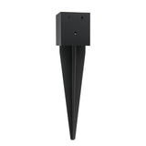 2 Pcs 4"x4" Fence Post Anchor Ground Spike,(Internal 3.6"x3.6"),Metal Post Stake Ground 16" with Black Powder-Coated,Fence Stakes Post Base for Deck,Fence,Porch,Railing,Mailbox CDFYJHFDQ