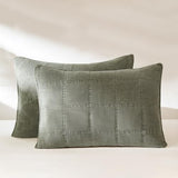 Lush Decor Logan Stone Washed Cotton Quilt 3 Piece Set King/California King Sage - Rustic Bedding Set - Soft Green Quilt - Lightweight - Minimalist & Boho Bedroom Decor Lush Decor