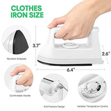 Mini Iron for Clothes, Travel Iron Small Electric Heat Press Machine for T-shirts Crafting, Portable Iron for Home College (White) Hommtina
