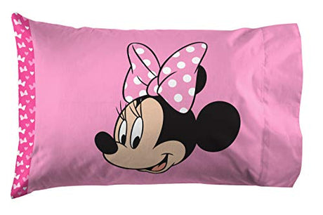 Jay Franco Disney Minnie Mouse Hearts N Love 4 Piece Twin Bed Set - Includes Reversible Comforter & Sheet Set - Super Soft Fade Resistant Microfiber - (Official Disney Product) Jay Franco
