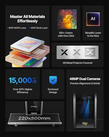 xTool F2 Ultra 60W MOPA & 40W Diode Dual Laser Engraver, 100+ Color Metal Engraving, Dual 48MP Cameras, Auto Streamline, 15,000mm/s Ultra-Fast, AI Powered 3D Fiber Laser Cutter and Engraver Machine xTool
