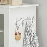 HOOBRO Shoe Cabinet, 8-Tier Heavy Duty Shoe Storage Cabinet, Freestanding Shoe Rack with 24 Cubbies and 3 Hooks, for Entryway, Closet, Living Room, White WT24SC01 HOOBRO