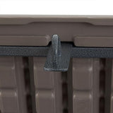 Plastic Development Group 130 Gallon Multipurpose Outdoor Backyard Patio Storage Deck Box Container with Soft Close Lid, Gray Plastic Development Group