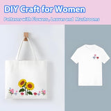 Sutesloly Hand Embroidery Kit for Beginners Adults, 4 Sets Learn to Floral Patterns Simple Starter kit for Beginners, Easy Practice Kit, 7.8inch Hoop, DIY Craft Gift for Women, Pink and Blue