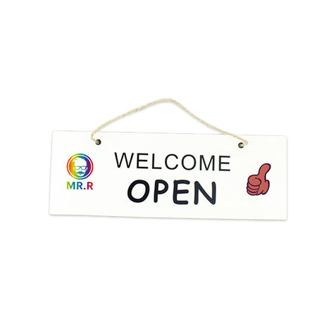 MR.R 2 Pieces Sublimation Blanks MDF Rectangle Door Plaque Hanger Home Wall Door Decor,11x4 inch MR.R