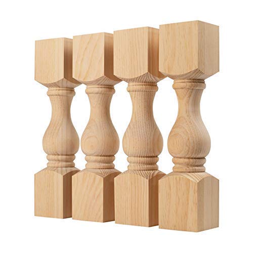 CAROLINA LEG CO. Countryside Pine Chunky Bench Legs - Perfect for Farmhouse Coffee Tables - Set of 4 - Made in NC - Dimensions: 3.5" x 16" CAROLINA LEG CO.