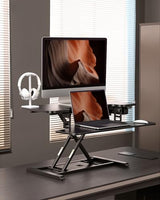 FLEXISPOT 35″ Electric Standing Desk Converter – Motorized Height Adjustable Sit Stand Riser, Fits Dual Monitors & Laptop, Wide Keyboard Tray, Smooth Quiet Lift, Home Office & Workstation Upgrade FLEXISPOT