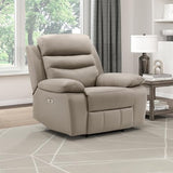 Lexicon Recliner Chair Living Room Leather Match Reclining Sofa Chair, Home Theater Seating, Wall Hugger Recliner, Power Recliner Sofa Chair for Living Room/Office/Apartment, Latte