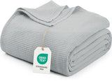 Utopia Bedding Cool Grey Waffle Blanket King Size Soft Lightweight Breathable Cotton Blend Bed Blanket for All Seasons Luxury Throws for Bed Couch and Sofa Utopia Bedding