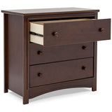 Delta Children Perry 3 Drawer Dresser with Changing Top and Interlocking Drawers, Walnut Espresso Delta Children