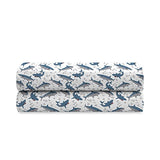 dream FACTORY Kids Sheet Set Lightweight Microfiber Bed Sheets Super Soft Easy Wash Cozy Bedding 10” Pocket - Twin, Blue Sharks dream FACTORY