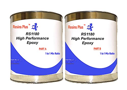 RESINS PLUS - High Performance Epoxy Resin | Garage Floor Epoxy Kit | Concrete, Cement, Wood and Counter Top Coating | UV and Abrasion Resistant | Professional Finish | Light Gray - 2 Gallon  - WoodArtSupply