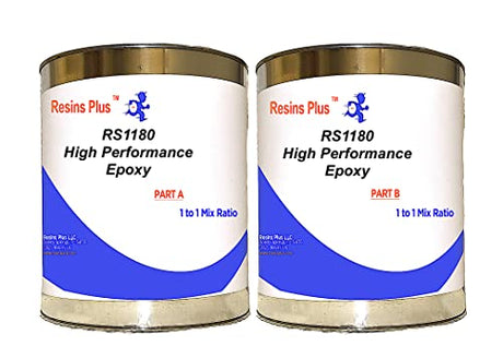 RESINS PLUS - High Performance Epoxy Resin | Garage Floor Epoxy Kit | Concrete, Cement, Wood and Counter Top Coating | UV and Abrasion Resistant | Professional Finish | Light Gray - 2 Gallon Kit Resins Plus