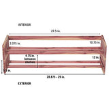 CedarFresh Stackable Cedar Shoe Rack, 29"l x 12"d x 5.5"h Household Essentials