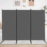 JVVMNJLK Indoor Room Divider, Portable Office Divider, Room Divider Wall Screen 3 Panel, Folding Partition Privacy Screen Walls Dividers for Room Separator 102" W x 71.3" H, Grey JVVMNJLK
