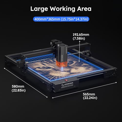 ATOMSTACK 20W Laser Engraver, A20 PRO V2 Laser Cutter, High Accuracy Laser Engraving Machine for Personalized Gifts, Business Cards, Wood, Metal, Acrylic, Leather ATOMSTACK