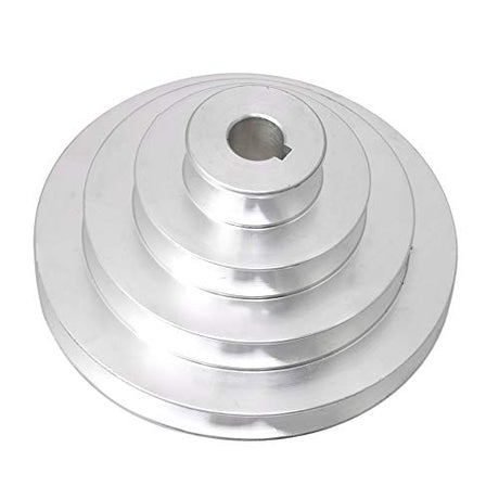 Homeswitch Aluminum 16mm Bore 4 Step A Type V-Belt Pagoda Pulley Belt Outer Dia 41-130mm Homeswitch