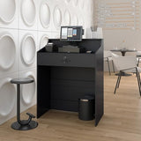 AGATEO Small Reception Desk with Drawer – Front Desk, Checkout Counter & Retail Counter – Cash Register Stand AGATEO