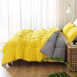 APSMILE Reversible Full/Queen Bed Comforter - All-Season Down Alternative Comforter, Ultra-Soft Cloud Fluffy Microfiber Quilt Duvet, Illuminating Yellow/Ultimate Gray APSMILE