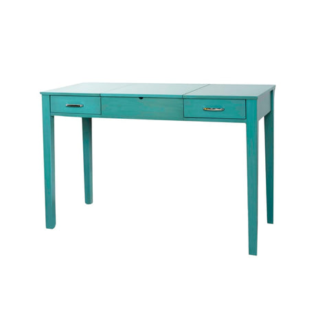 Hives and Honey Ainsley Vanity Desk Dressing Table with USB and Outlet - Turquoise Hives and Honey
