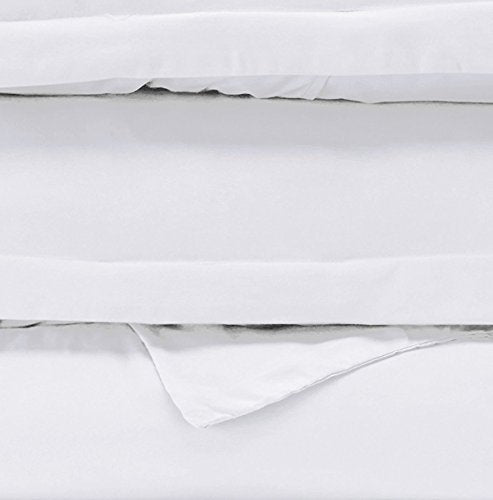 Elegant Comfort Elegance Linen 1500 Thread Count Wrinkle Resistant Ultra Soft Luxurious Egyptian Quality 3pc Duvet Cover Set, Solid, King/California King, White Elegant Comfort