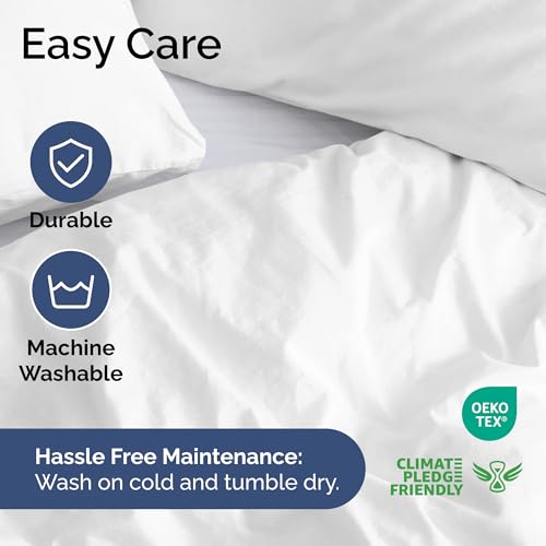 White Duvet Cover Full Size - Extra Soft Full Size Duvet Cover - Lightweight, Comfy, Cozy & Breathable - Easy Care & Fade Free with Zipper Closures and Ties - 80" x 90" Inches - Comforter Not Included CGK Unlimited
