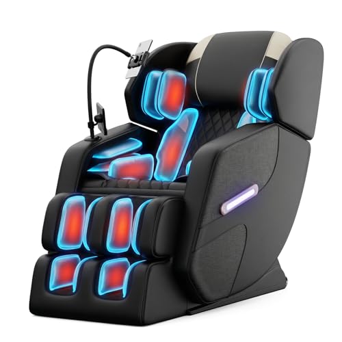 Massage Chair Full Body 2026 Upgraded Zero Gravity Recliner with Heat,8 Fix Points,Bluetooth, Airbag,Touch Screen,Footrest,L-Track Shiatsu Massage Chair Full Body for Parents Seniors