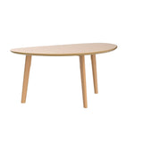 FIRMINANA Small Oval Coffee Table Mid Century Modern for Living Room Center Minimalist Display Coffe Table,Nature Wood,18.9" D x 33.47" W 15.75" H FIRMINANA