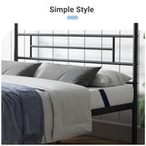 Avenco Metal Platform Bed Frame Full Size with Classical Headboard and Footboard, 14 Inch, Under Bed Storage, Strong Metal Slats Support, Mattress Foundation, No Box Spring Needed Avenco