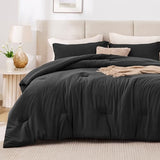 Love's cabin Black Twin/Twin XL Comforter Set, 2-Piece Prewashed Bed Set with 1 Comforter (66 x 90 in) & 1 Pillowcase, Lightweight & Breathable for All Seasons Love's cabin