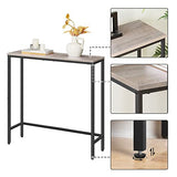 HOOBRO Narrow Console Table, 29.5" Small Entryway Table, Thin Sofa Table, Side Table, Display Table, for Hallway, Bedroom, Living Room, Foyer, Greige and Black BG75XG01 HOOBRO