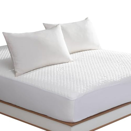 King Size Waterproof Mattress Protector Fitted Mattress Pad Cover with Deep Pocket Up to 18'' Reaks