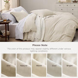 Bedsure Oat Milk Duvet Cover Queen Size - 3 Pieces Prewashed Cotton-Like Polyester Extra Soft Bedding Set, Includes 1 Duvet Cover 90x90 Inches with Zipper Closure & 2 Pillow Shams, No Comforter Bedsure