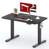 SANODESK Height Adjustable Electric Standing Desk 40x24 Inches, Sit Stand Desk with Splice Board for Home Office, Ergonomic Computer Workstation, Study & Gaming, Black Frame/Black Top SANODESK