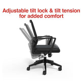 STAPLES Cartwright Ergonomic Office Desk Chair, Adjustable with Breathable Mesh & Lumbar Support, Perfect for Home & Office, Black STAPLES